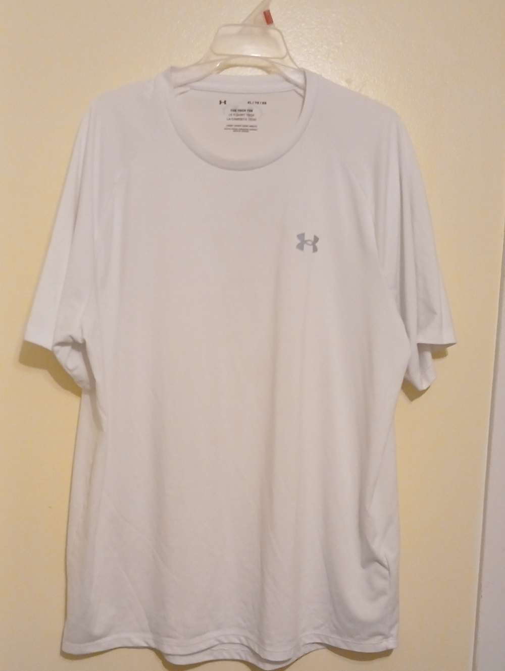 Under Armour White Short-Sleeve Athletic Tee